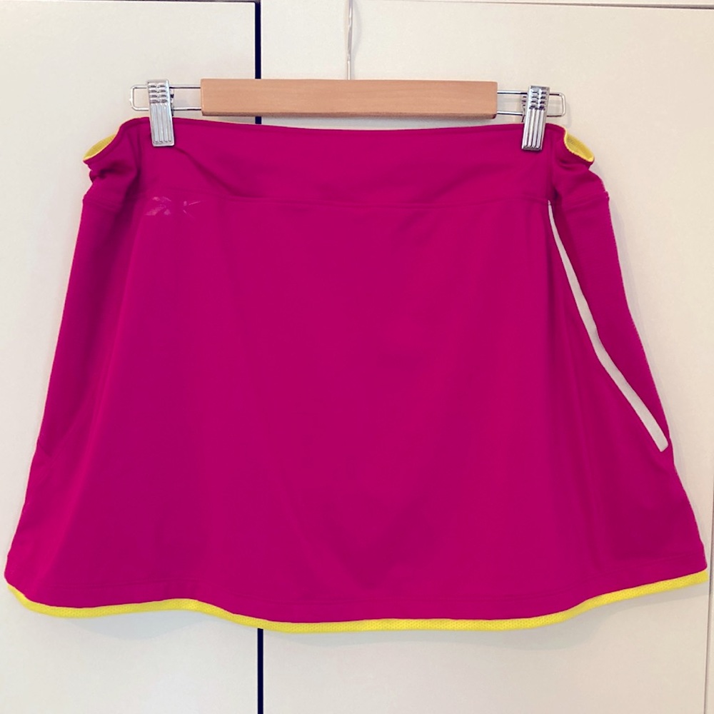 Reebok playdry skort skirt magenta neon yellow large